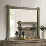 Colton Antique White Oak Finish Mirror BD05294 By ACME