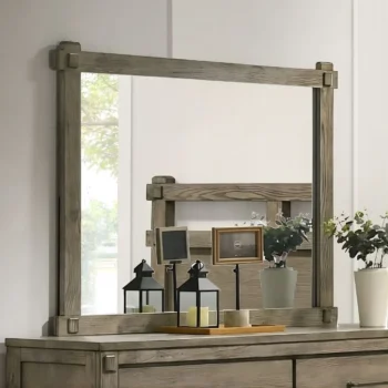 Colton Antique White Oak Finish Mirror BD05294 By ACME
