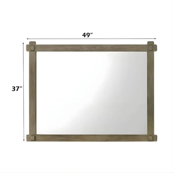 Colton Antique White Oak Finish Mirror BD05294 By ACME - Image 2