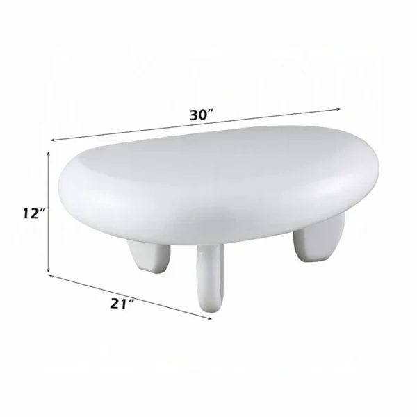 Wylie White High Gloss Coffee Table LV04365 By ACME - Image 3