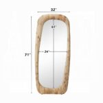 Dana Light Oak Framed Wall Mirror AC03023 By ACME Luxury Bedroom Dressers & Mirrors Mobilia Cleopatra 8 Dana Light Oak Framed Wall Mirror AC03023 By ACME 8