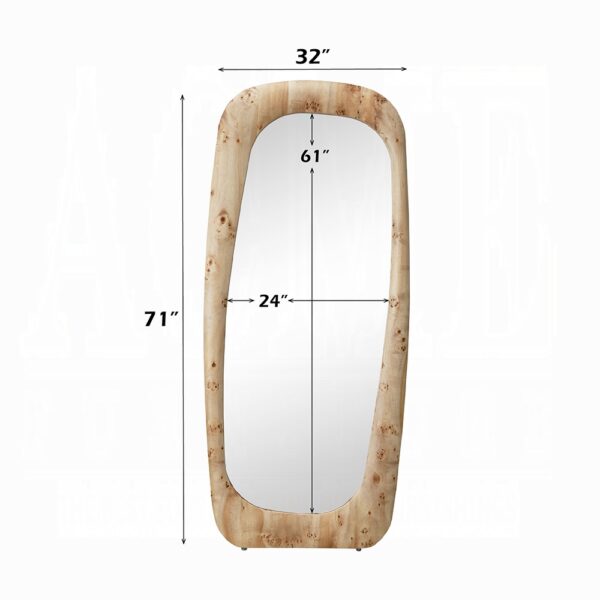 Dana Light Oak Framed Wall Mirror AC03023 By ACME 6