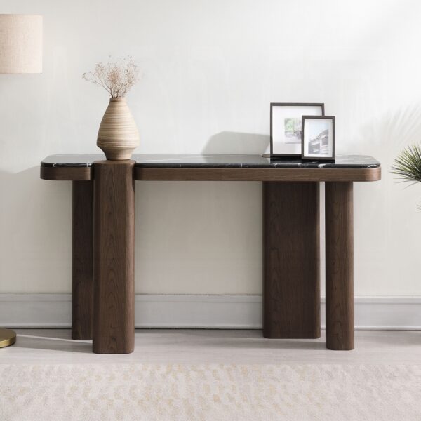 Dana Console Table in Black & Dark Walnut Finish AC03091 By ACME 7