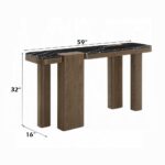 Dana Console Table in Black & Dark Walnut Finish AC03091 By ACME Luxury Bedroom Dressers & Mirrors Mobilia Cleopatra 13 Dana Console Table in Black & Dark Walnut Finish AC03091 By ACME 13