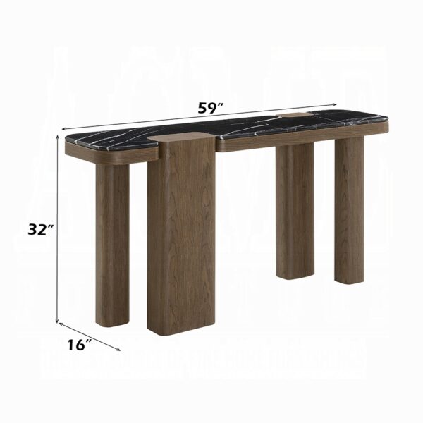 Dana Console Table in Black & Dark Walnut Finish AC03091 By ACME 9