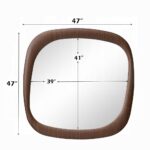 Dana Dark Walnut Faux Marble Accent Mirror AC03092 By ACME Luxury Bedroom Dressers & Mirrors Mobilia Cleopatra 10 Dana Dark Walnut Faux Marble Accent Mirror AC03092 By ACME 10