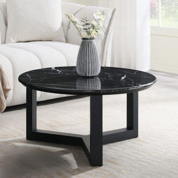 Dara Natural Marble Top Coffee Table LV03645 By ACME 6