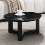 Dara Natural Marble Top Round Coffee Table LV03635 By ACME Luxury Coffee Tables Mobilia Cleopatra 11 Dara Natural Marble Top Round Coffee Table LV03635 By ACME 11