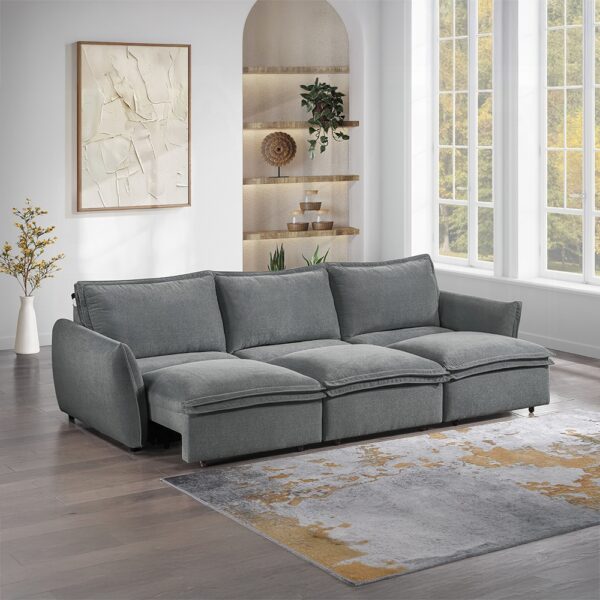 Eaden Gray Power Sectional Sofa with Sleeper LV03575 By ACME 9