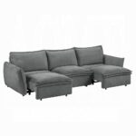 Eaden Gray Power Sectional Sofa with Sleeper LV03575 By ACME 16