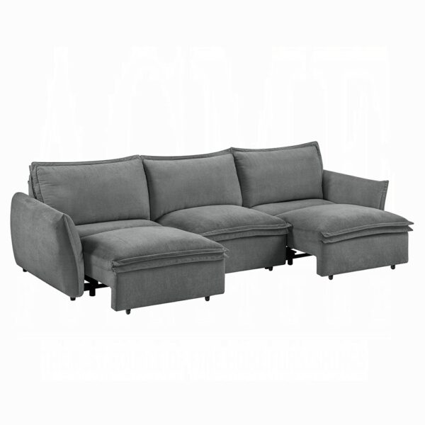 Eaden Gray Power Sectional Sofa with Sleeper LV03575 By ACME 10