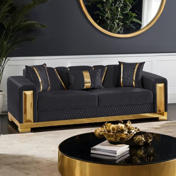 Valdosta Glam Black Sofa FM67001BK-SF by Furniture of America 5