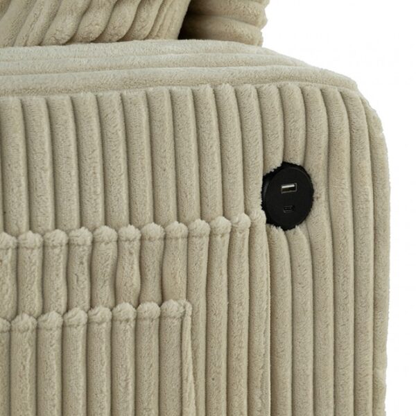 Moretaine Beige Corduroy Sofa SL6932BG-SF-PK by Furniture of America 12