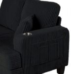 Moretaine Contemporary Black Sofa SL6932BK-SF-PK by Furniture of America 15