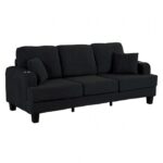 Moretaine Contemporary Black Sofa SL6932BK-SF-PK by Furniture of America 16