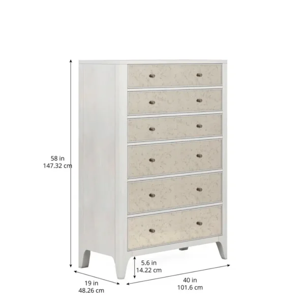 Mezzanine Dove Gray 6 Drawers Chest By Art Furniture - Image 4