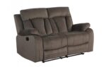 9760 Microfiber Fabric Reclining Loveseat by Gu Furniture Luxury Loveseats Mobilia Cleopatra 28 9760 Microfiber Fabric Reclining Loveseat by Gu Furniture 28