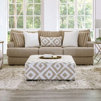 Loughlin Sofa  Light Brown Chenille Sofa SM5193-SF  By Furniture of America