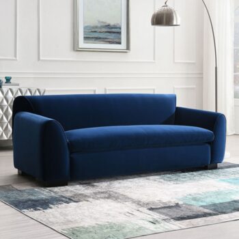 Severo Contemporary Royal Blue Velvet Sofa  FM61005BL-SF by Furniture of America