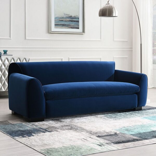 Severo Contemporary Royal Blue Velvet Sofa  FM61005BL-SF by Furniture of America 8