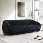 Kolvere Contemporary Black Chenille Sofa FM61006BK-SF by Furniture of America 11