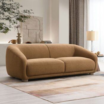 Kolvere Contemporary Brown Bouclé Sofa  FM61006BR-SF by Furniture of America