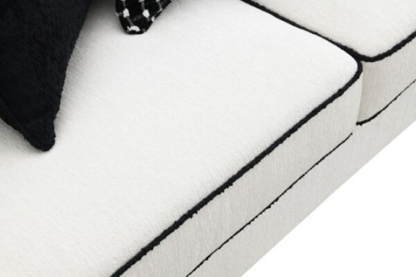 Viviani Transitional White Chenille Sofa FM61007WH-SF  by Furniture of America 13