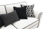 Viviani Transitional White Chenille Sofa FM61007WH-SF  by Furniture of America 21