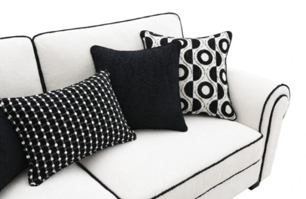 Viviani Transitional White Chenille Sofa FM61007WH-SF  by Furniture of America 14
