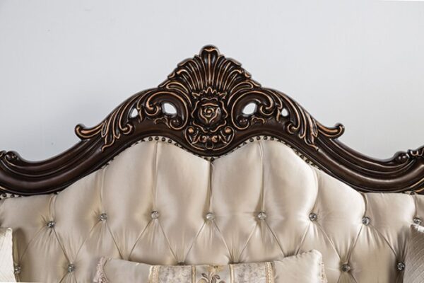 Palencia Traditional Dark Cherry and Beige Sofa FM65005BG-SF by Furniture of America 11