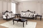 Palencia Traditional Dark Cherry and Beige Sofa FM65005BG-SF by Furniture of America 16