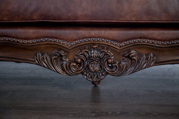 Palencia Traditional Dark Cherry and Brown Sofa FM65005BR-SF by Furniture of America 11