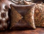 Palencia Traditional Dark Cherry and Brown Sofa FM65005BR-SF by Furniture of America 20