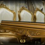 Handmade Gold Beige Opera Dining Table Set 34