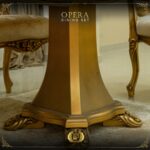 Handmade Gold Beige Opera Dining Table 18
