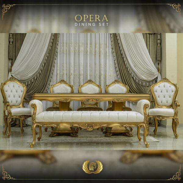 Handmade Gold Beige Opera Bench 12