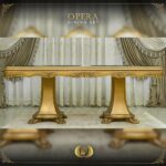 Handmade Gold Beige Opera Dining Table 15