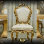 Handmade Gold Beige Opera Dining Side Chair 20