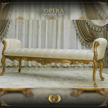 Handmade Gold Beige Opera Bench
