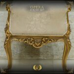 Handmade Gold Beige Opera Dining Table Set 28