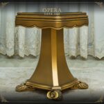 Handmade Gold Beige Opera End Table 16