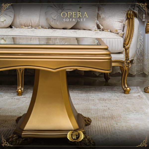 Handmade Gold Beige Opera Coffee Table 10