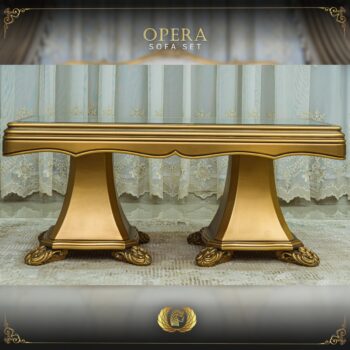 Handmade Gold Beige Opera Coffee Table