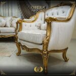 Handmade Gold Beige Opera Chair 20