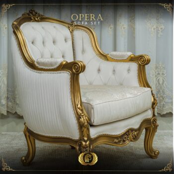 Handmade Gold Beige Opera Chair
