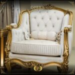 Handmade Gold Beige Opera Chair 21