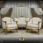 Handmade Gold Beige Opera Chair 22