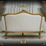 Handmade Gold Beige Opera Loveseat 13