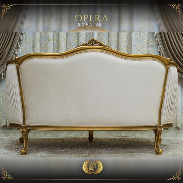 Handmade Gold Beige Opera Loveseat 9