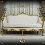 Handmade Gold Beige Opera Sofa 16